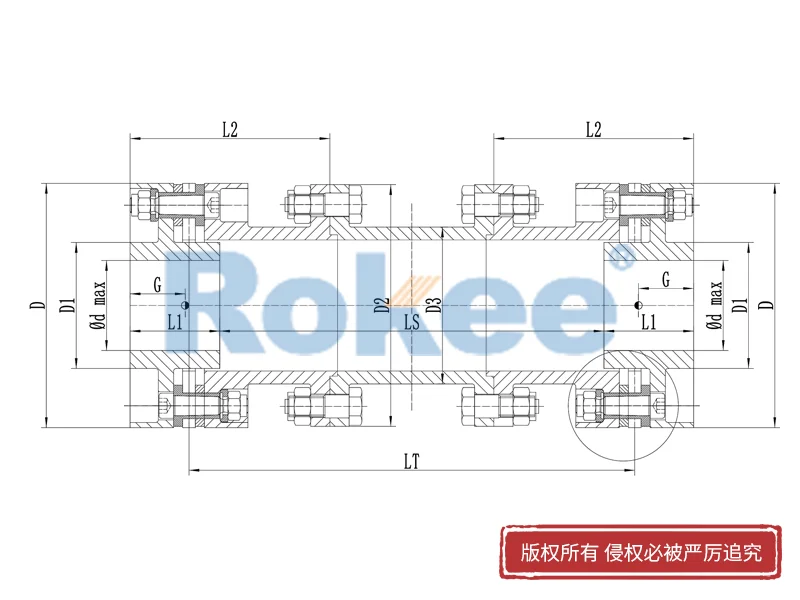 RLHD系列高速金屬膜片聯軸器