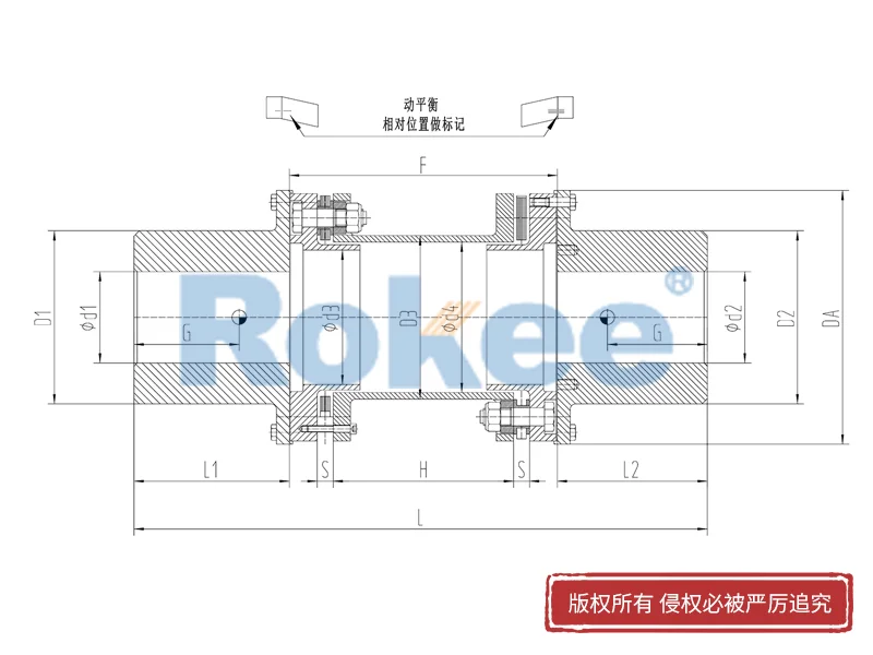 RLQA無法蘭快裝金屬膜片聯軸器