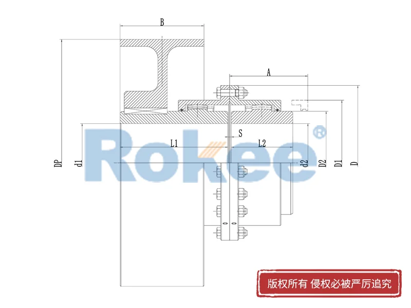 RODU制動輪型鼓形齒式聯軸器