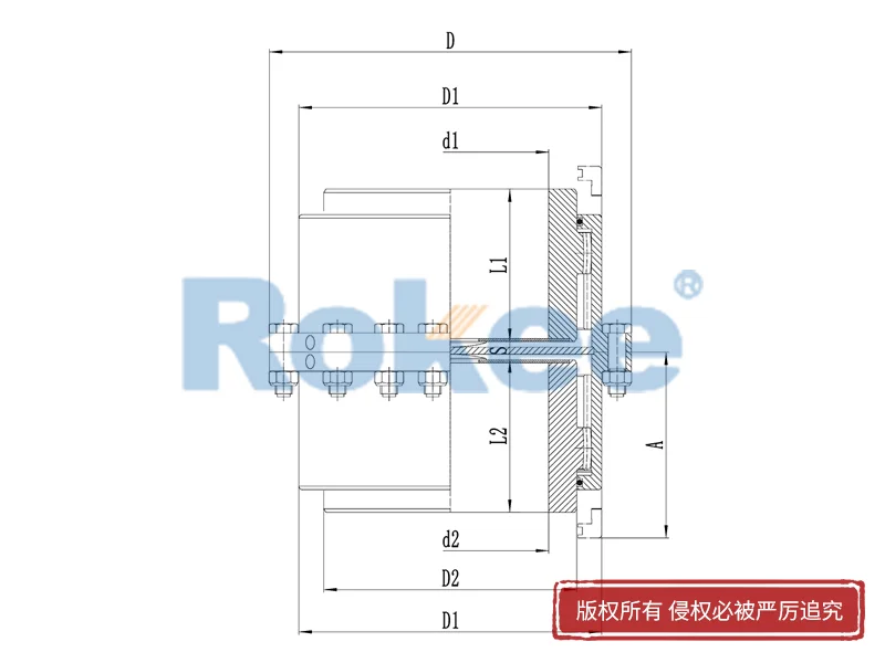 RODV垂直安裝型鼓形齒式聯軸器