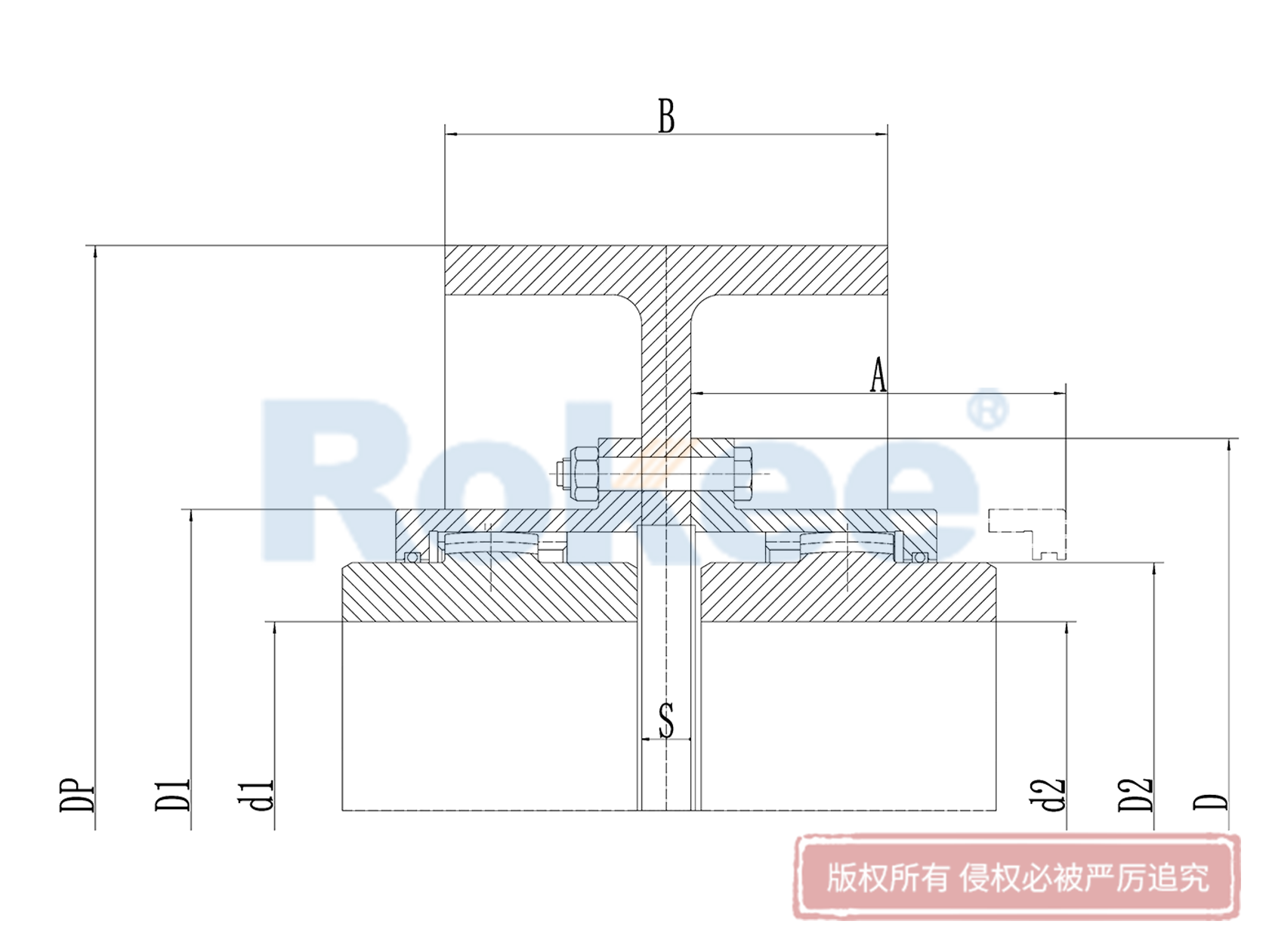 RODW制動輪型鼓形齒式聯軸器