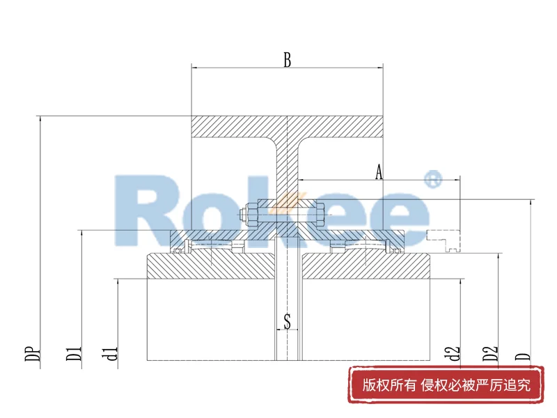 RODW制動輪型鼓形齒式聯軸器